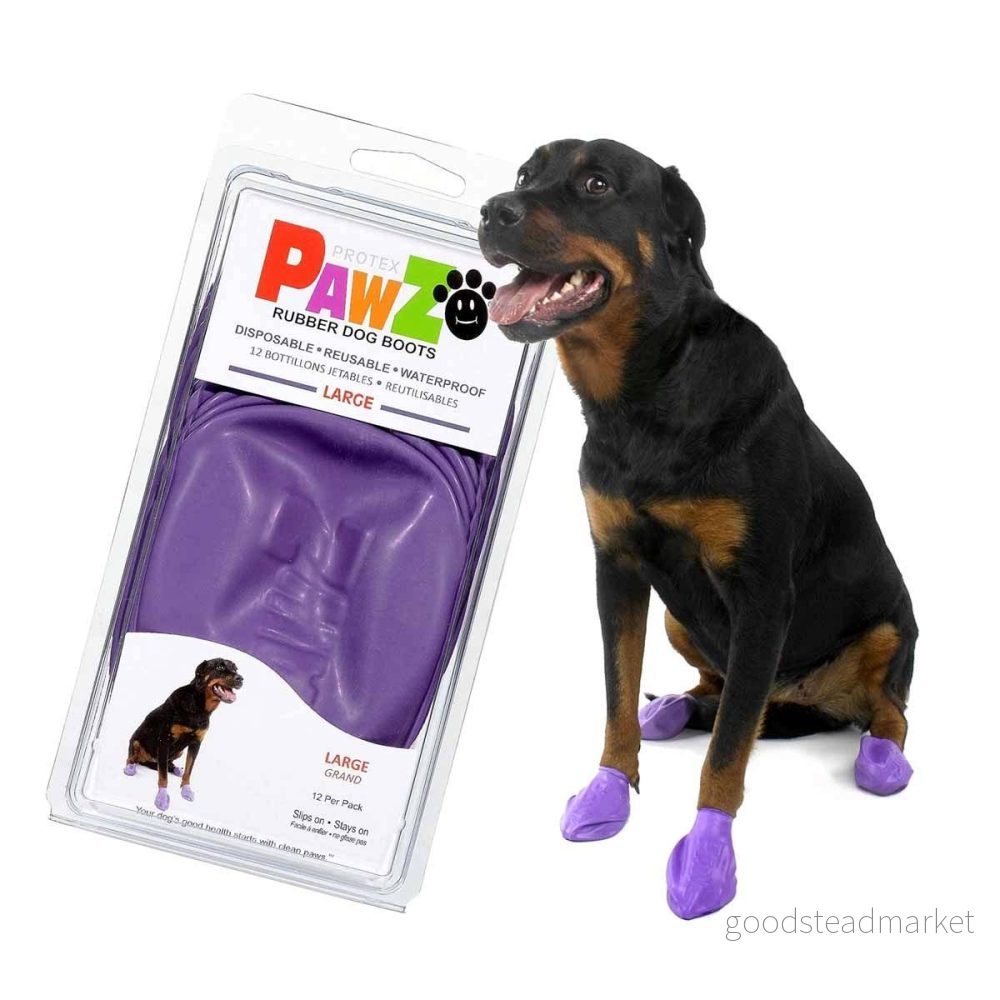 PAWZ 1055 Pawz Rubber Dog Boots - 12-pack L - Lila 897515001055