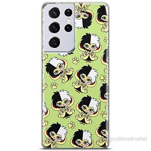 ERT GROUP mobiltelefonfodral för Samsung S21 ULTRA originalt och officiellt licensierat Disney mönster Cruella 007 optimalt anpassad till formen på mobiltelefonen, fodral tillverkad av TPU plast 5905131495082