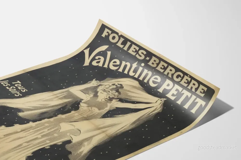 Vintageposter Folies-Bergère Valentine Petit - Bild 3