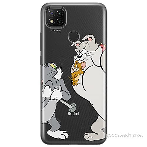 ERT GROUP mobiltelefonfodral för Xiaomi REDMI 9C originalt och officiellt licensierat Tom and Jerry mönster i 001 optimalt anpassad till formen på mobiltelefonen, gedeeltelijk transparant 5903040304174