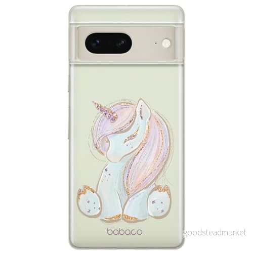 ERT GROUP mobiltelefonfodral för Google PIXEL 7 originalt och officiellt licensierat Babaco mönster Unicorn 002 optimalt anpassad till formen på mobiltelefonen, gedeeltelijk transparant 5905795147891
