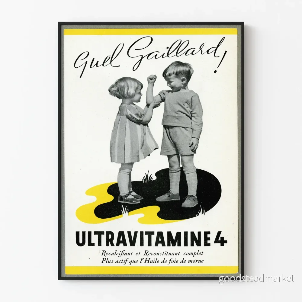 Vintageposter Ultraviamine 4 - Retro väggdekoration för barn