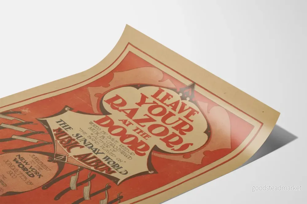 Vintage musikposter Leave Your Razors at the Door - Bild 3