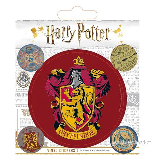Wizarding World Harry Potter Gryffindor Vinylklistermärke, Flerfärgad, 10 x 12,5 cm 5050293473888