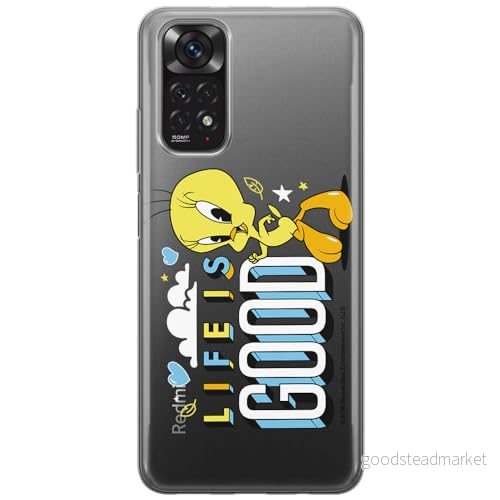 ERT GROUP mobiltelefonfodral för Xiaomi REDMI NOTE 11 4G/ 11S 4G originalt och officiellt licensierat Looney Tunes mönster Tweety 016, gedeeltelijk transparant 5905795099718