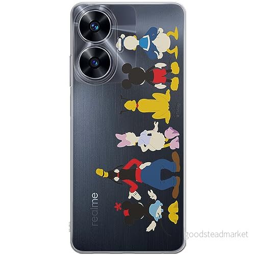 ERT GROUP mobiltelefonfodral för Realme C55 originalt och officiellt licensierat Disney mönster Mickey & Friends 001 optimalt anpassad till formen på mobiltelefonen, gedeeltelijk transparant 5905511876067