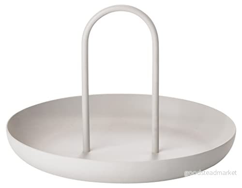 Zone Denmark Singles serveringsbricka, bricka i mattlackerad metall, rund med handtag, 20 cm diameter, varmgrå 5722003319525