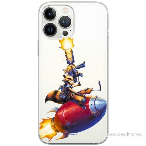 ERT GROUP mobiltelefonfodral för Huawei P30 Lite originalt och officiellt licensierat Marvel mönster Rocket 007 Vit optimalt anpassad till formen på mobiltelefonen, gedeeltelijk transparant 5902980429770