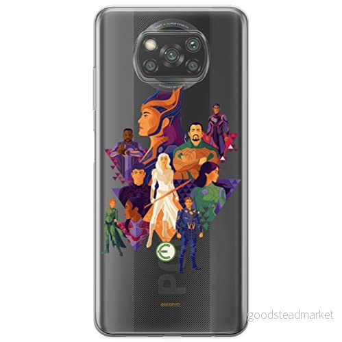 ERT GROUP mobiltelefonfodral för Xiaomi POCOPHONE X3 originalt och officiellt licensierat Marvel mönster Eternals 007 optimalt anpassad till formen på mobiltelefonen, gedeeltelijk transparant 5904805115301
