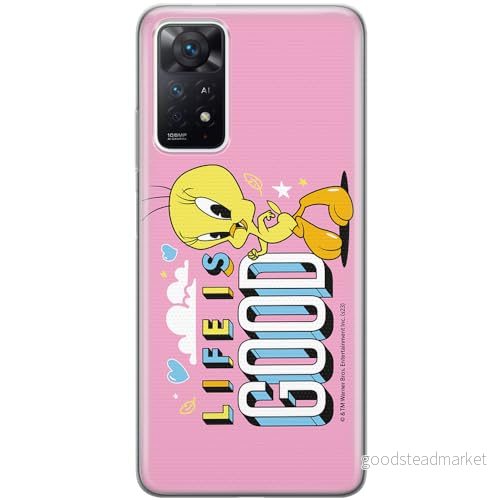 ERT GROUP mobiltelefonfodral för Xiaomi REDMI NOTE 11 PRO 5G/ 4G originalt och officiellt licensierat Looney Tunes mönster Tweety 016, fodral tillverkad av TPU plast 5905795099060