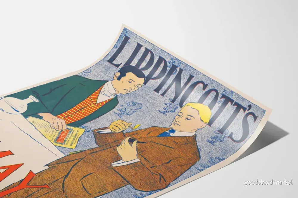 Vintageposter Lippincott's maj - Elegant retro väggdekoration - Bild 3