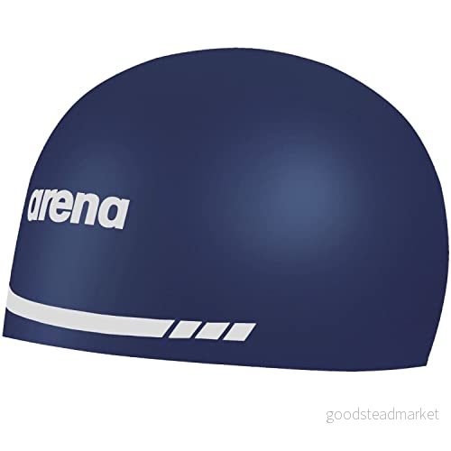 Arena 3D mjuk USA unisex vuxen silikon badmössa för män och kvinnor simbassäng övning tävling simkit, marinblå, extra stor 3468336405345