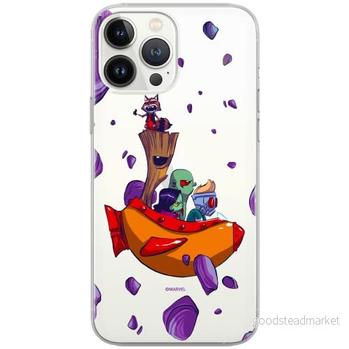 ERT GROUP mobiltelefonfodral för Samsung S10 originalt och officiellt licensierat Marvel mönster Guardians of the Galaxy 010 Vit anpassad till formen på mobiltelefonen, gedeeltelijk transparant 5902980208931