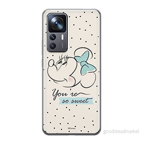 ERT GROUP mobiltelefonfodral för Xiaomi 12T/12T pro/K50 Ultra originalt och officiellt licensierat Disney mönster Minnie 042 anpassad till formen på mobiltelefonen, fodral tillverkad av TPU plast 5905511572037