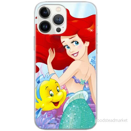 ERT GROUP mobiltelefonfodral för Samsung S21 PLUS originalt och officiellt licensierat Disney mönster Ariel and Flounder 001 anpassad till formen på mobiltelefonen, fodral tillverkad av TPU plast 5903932287233