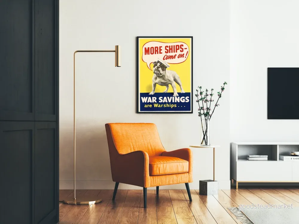 Vintage poster med marin bulldog - More Ships Come On - Bild 2