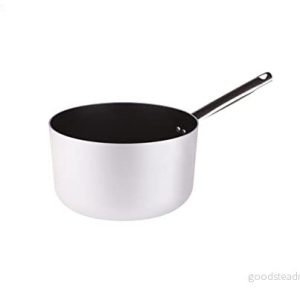 Agnelli Platinium hög kastrull i aluminium med rörhandtag rostfritt stål, silver, 18 cm 8007441028046
