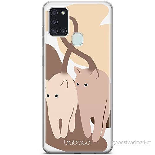 ERT GROUP mobiltelefonfodral för Samsung A21s originalt och officiellt licensierat Babaco mönster Cats 002 optimalt anpassad till formen på mobiltelefonen, fodral tillverkad av TPU plast 5905131084958