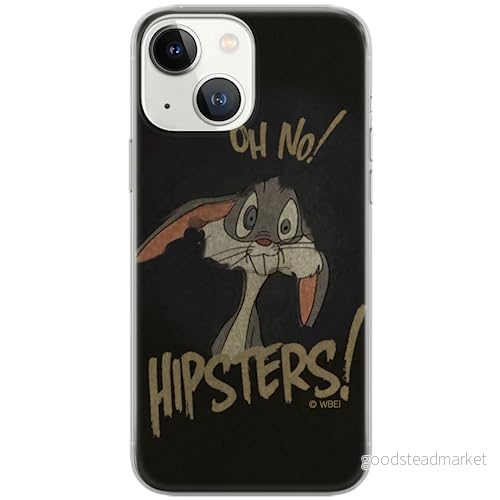 ERT GROUP mobiltelefonfodral för Iphone 13 originalt och officiellt licensierat Looney Tunes mönster Bugs 005 Vit optimalt anpassad till formen på mobiltelefonen, fodral tillverkad av TPU plast 5903932920727