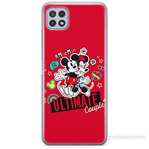 ERT GROUP mobiltelefonfodral för Samsung A22 5G originalt och officiellt licensierat Disney mönster Mickey & Minnie 012 optimalt anpassad till formen på mobiltelefonen, fodral tillverkad av TPU plast 5903932802993