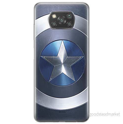 ERT GROUP mobiltelefonfodral för Xiaomi POCOPHONE X3 originalt och officiellt licensierat Marvel mönster Captain America 005 anpassad till formen på mobiltelefonen, fodral tillverkad av TPU plast 5904805605956