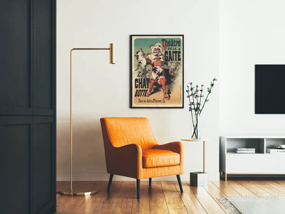 Vintageposter av Théâtre de la Gaîté med Råttan och Stövlarna - Bild 2