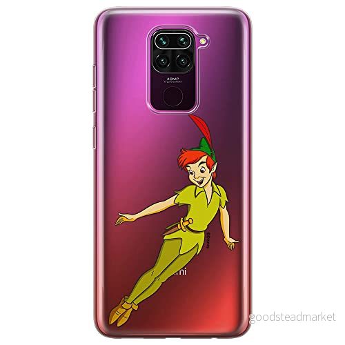 ERT GROUP mobiltelefonfodral för Xiaomi REDMI NOTE 9 originalt och officiellt licensierat Disney mönster Peter Pan 001 optimalt anpassad till formen på mobiltelefonen, gedeeltelijk transparant 5905131145222