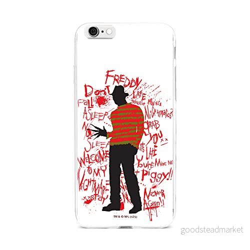ERT GROUP mobiltelefonfodral för Iphone 6/6S originalt och officiellt licensierat Horror mönster Nightmare of Elm Street 010 anpassad till formen på mobiltelefonen, fodral tillverkad av TPU plast 5905511092467