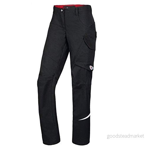 BP 1981 570 32 smala arbetsbyxor för kvinnor smal silhuett stretchmaterial elastiskt midjeband 65% polyester, 35% bomull normal passform storlek: 52 färg: svart 4055301368744