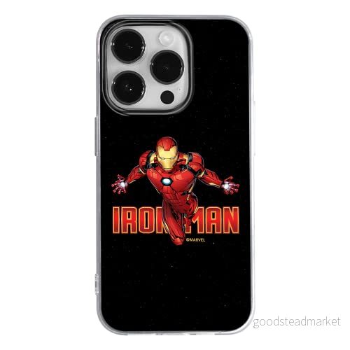 ERT GROUP mobiltelefonfodral för Apple Iphone 14 PRO MAX originalt och officiellt licensierat Marvel mönster Iron Man 030 anpassad till formen på mobiltelefonen, fodral tillverkad av TPU plast 5905131936578