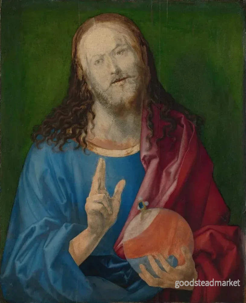 Målning av Frälsare av världen - Albrecht Dürer | Konsttryck - Bild 2