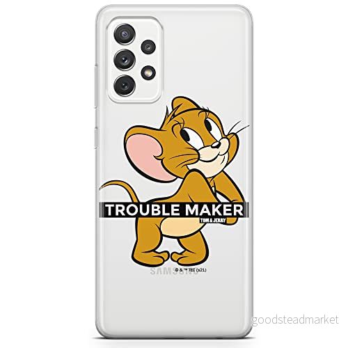 ERT GROUP mobiltelefonfodral för Samsung A73 5G originalt och officiellt licensierat Tom and Jerry mönster 012 optimalt anpassad till formen på mobiltelefonen, gedeeltelijk transparant 5904805519871