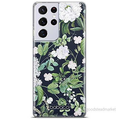ERT GROUP mobiltelefonfodral för Samsung S21 ULTRA originalt och officiellt licensierat Babaco mönster Flowers 034 optimalt anpassad till formen på mobiltelefonen, fodral tillverkad av TPU plast 5905131290458