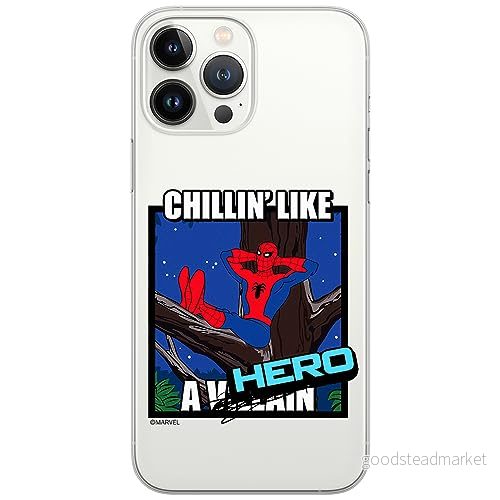 ERT GROUP mobiltelefonfodral för Iphone 13 PRO MAX originalt och officiellt licensierat Marvel mönster Spider Man 033 optimalt anpassad till formen på mobiltelefonen, gedeeltelijk transparant 5905795008932