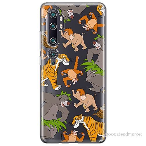 ERT GROUP mobiltelefonfodral för Xiaomi MI NOTE 10 / PRO originalt och officiellt licensierat Disney mönster Jungle Book 003 anpassad till formen på mobiltelefonen, gedeeltelijk transparant 5905131783004