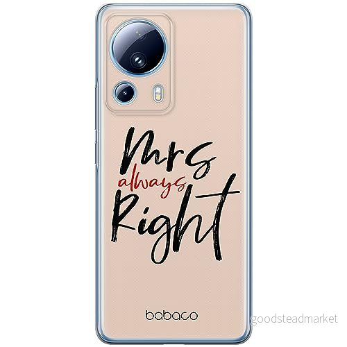 ERT GROUP mobiltelefonfodral för Xiaomi 13 LITE/CIVI 2 originalt och officiellt licensierat Babaco mönster Mrs Right 001 anpassad till formen på mobiltelefonen, fodral tillverkad av TPU plast 5905511923549