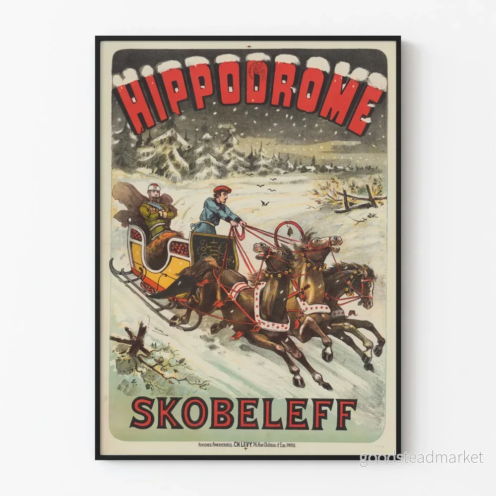 Vintageaffisch Hippodrome Skobeleff dekorativ