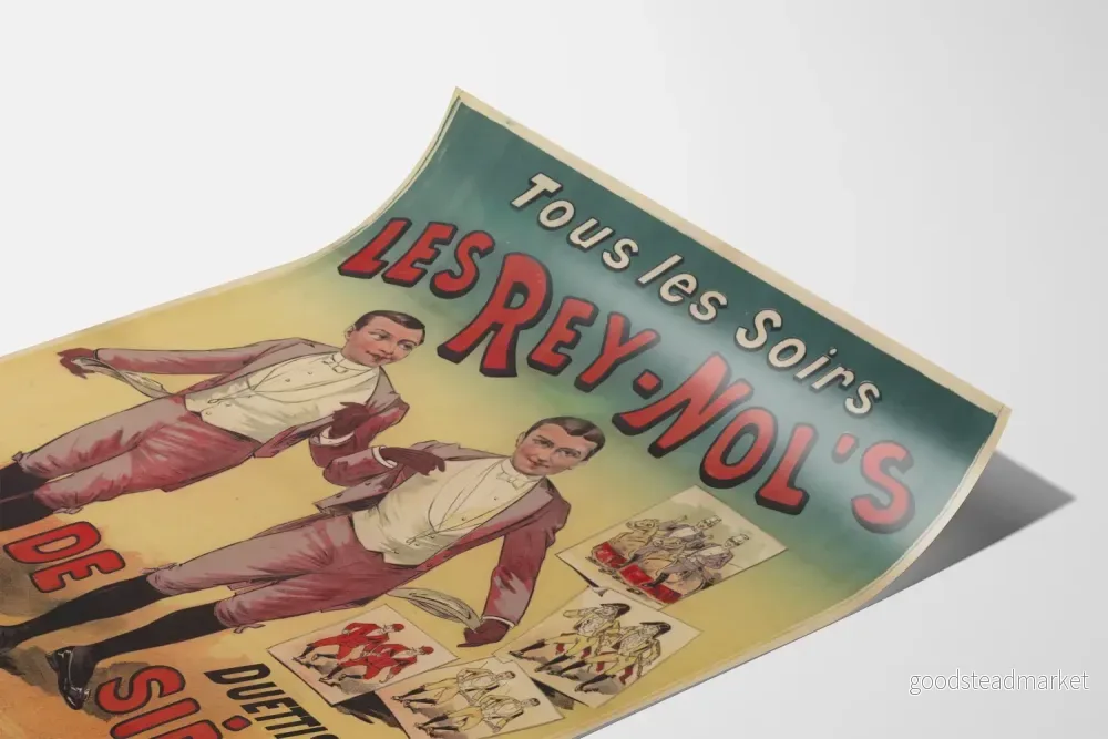 Vintageposter Les Rey-Nol's Duo Fin de Siècle - Bild 3