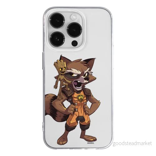 ERT GROUP mobiltelefonfodral för Apple Iphone 14 PRO originalt och officiellt licensierat Marvel mönster Guardians of the Galaxy 018 anpassad till formen på mobiltelefonen, gedeeltelijk transparant 5905131912329