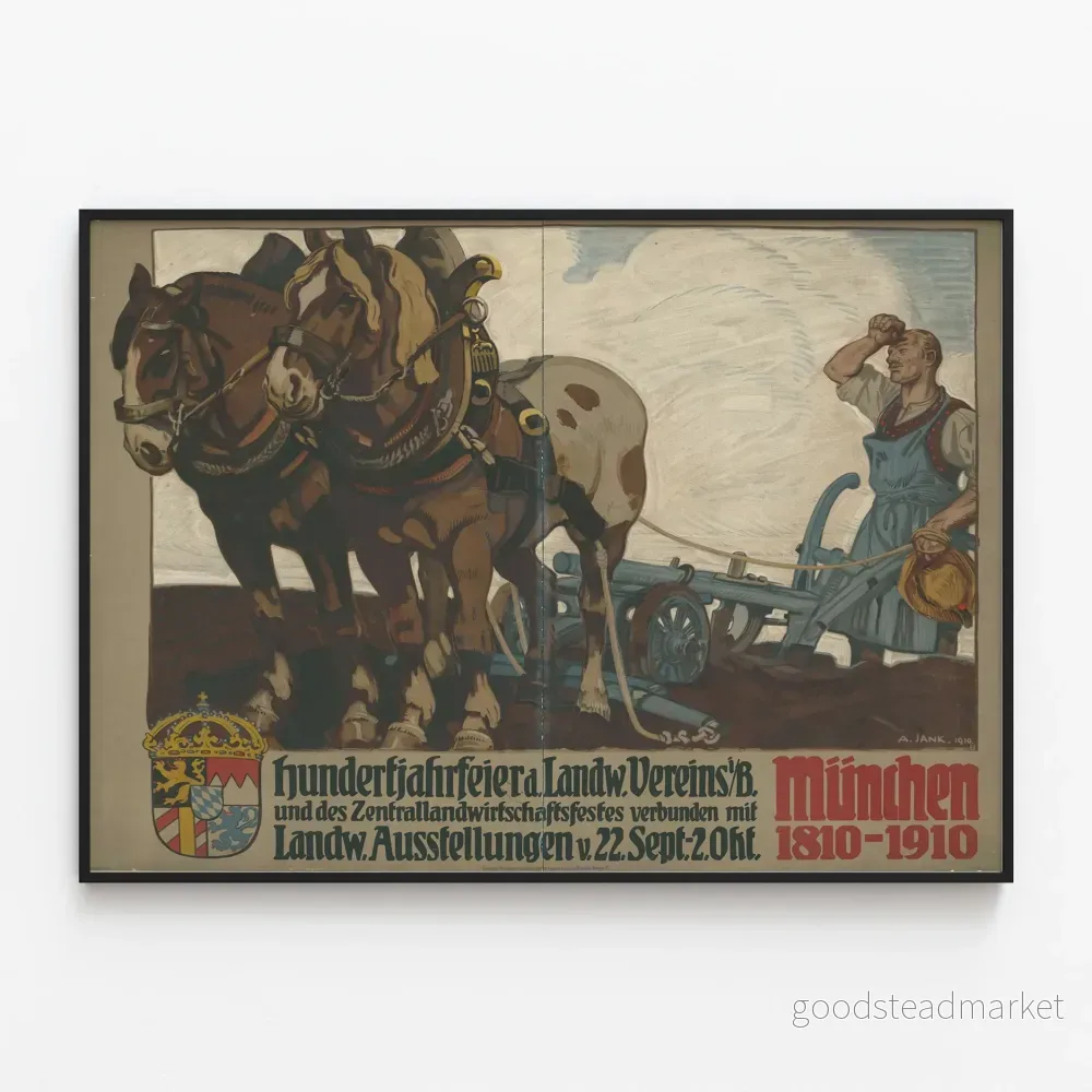 Vintage jordbruksposter München 1810-1910 – vintage väggdekoration Vintage jordbruksposter München 1810-1910 – vintage väggdekoration