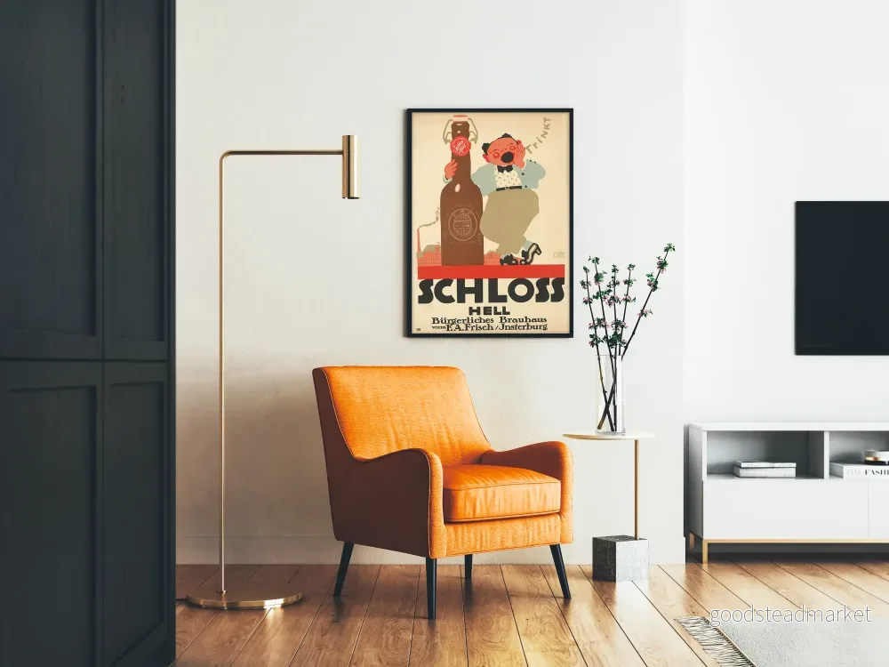 Vintageposter Schloss Hell öl Bräuhaus väggdekoration - Bild 2