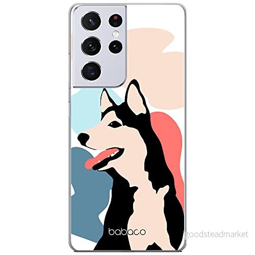 ERT GROUP mobiltelefonfodral för Samsung S21 ULTRA originalt och officiellt licensierat Babaco mönster Dogs 001 Vit optimalt anpassad till formen på mobiltelefonen, fodral tillverkad av TPU plast 5905131001351