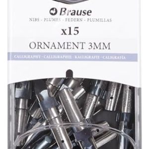 Brause 152030B Plumes de lettering pour porte plume Boite 15 Ornament 3mm Fabrication Allemande 4010962600282