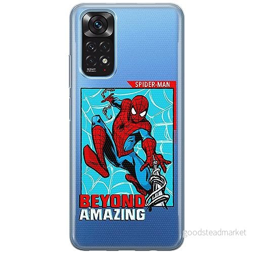 ERT GROUP mobiltelefonfodral för Xiaomi REDMI NOTE 11T/ 11S 5G/ POCO M4 PRO 5G originalt och officiellt licensierat Marvel mönster Spider Man 041, gedeeltelijk transparant 5905795016739