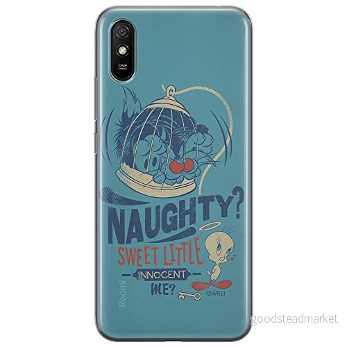 ERT GROUP mobiltelefonfodral för Xiaomi REDMI 9A originalt och officiellt licensierat Looney Tunes mönster Sylvester & Tweety 001 anpassad till formen på mobiltelefonen, fodral tillverkad av TPU plast 5903040298916