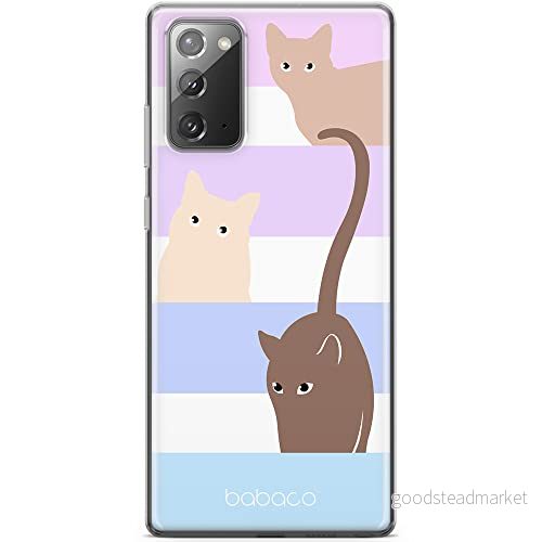 ERT GROUP mobiltelefonfodral för Samsung GALAXY NOTE 20 originalt och officiellt licensierat Babaco mönster Cats 014 optimalt anpassad till formen på mobiltelefonen, fodral tillverkad av TPU plast 5905131095619