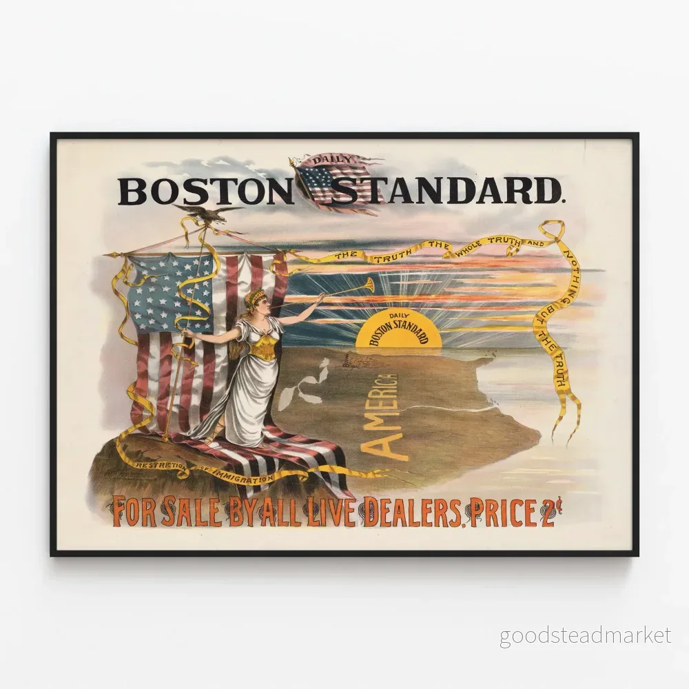 Vintageposter Boston Standard - Historisk amerikansk väggdekoration