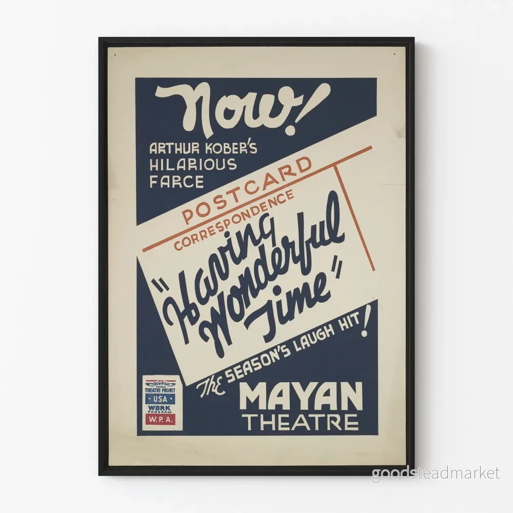 Vintage teaterposter "Having Wonderful Time"