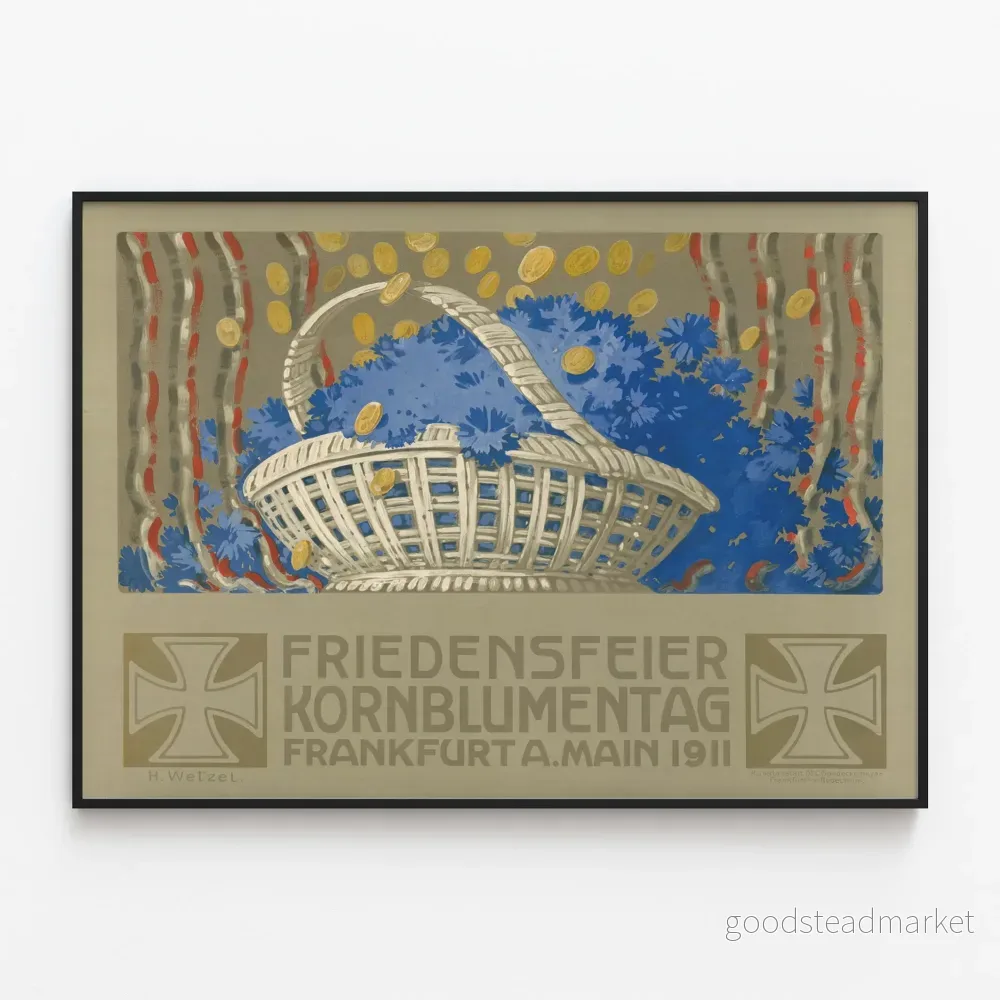 Vintage väggdekor: Friedensfeier Kornblumentag 1911 – Poster Vintage väggdekor: Friedensfeier Kornblumentag 1911 – Poster