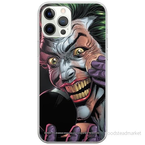 ERT GROUP mobiltelefonfodral för Iphone 12/12 PRO originalt och officiellt licensierat DC mönster Joker 023 optimalt anpassad till formen på mobiltelefonen, fodral tillverkad av TPU plast 5905795057008